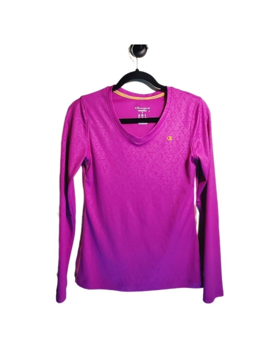 CHAMPION PowerTrain Vapor Lightweight Activewear Long Sleeve Jersey Pink Size S